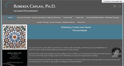Desktop Screenshot of drrobertacaplan.com